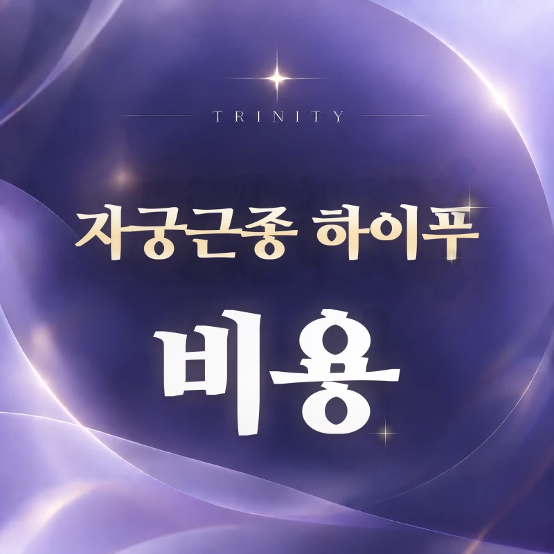 자궁근종 하이푸 비용·시술 비용·수술 비용