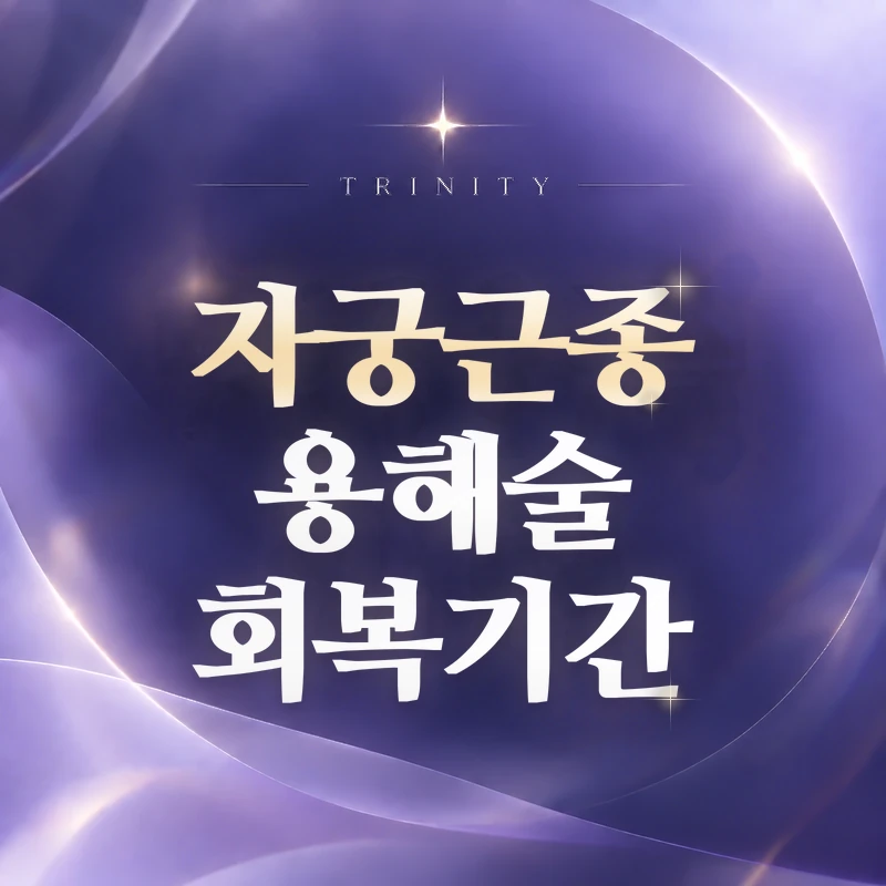 용해술 회복기간