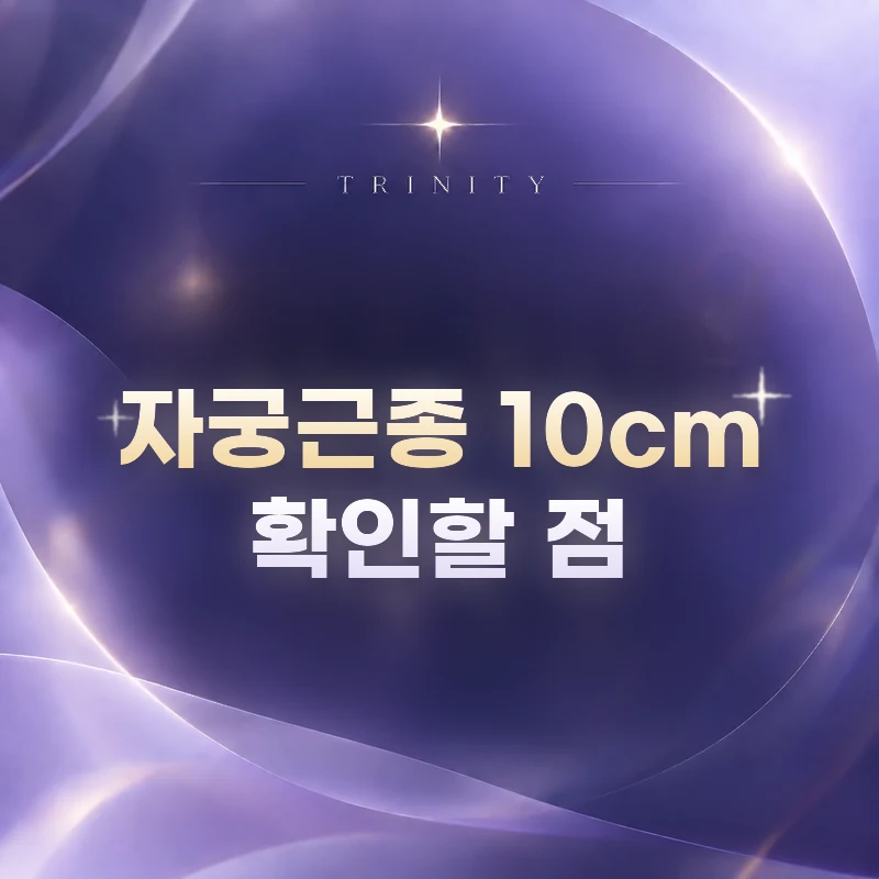 자궁근종 10cm 확인할 점 | 10cm 근종에서 확인할 점: 주변 장기와 변화 양상