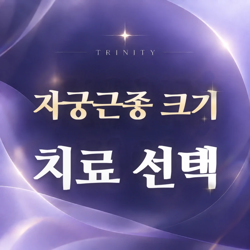 자궁근종 크기 치료 선택 | 크기별 치료 비교