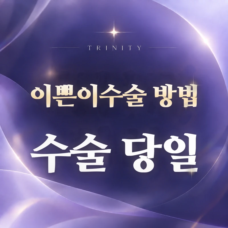 이쁜이수술 방법 수술 당일 | 마취·시간·퇴원